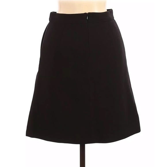 Catherine Malandrino Skirt Womens Size 2 Black Button Front A Line - Picture 3 of 9